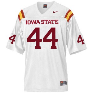 Men's Iowa State #44 Bobby McMillen III White Embroidery Jerseys 279485-755