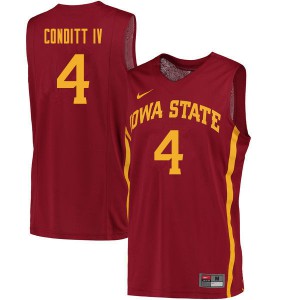 Men Iowa State Cyclones #4 George Conditt IV Cardinal Player Jerseys 979249-960