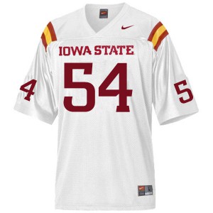 Men's Iowa State University #54 Jarrod Hufford White Football Jerseys 824190-344