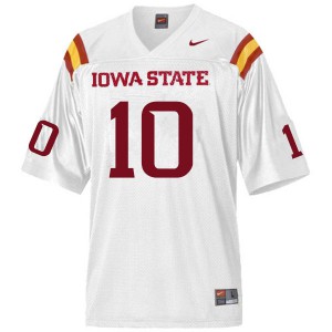 Mens Iowa State Cyclones #10 Tayvonn Kyle White Official Jersey 263582-898