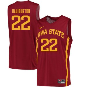 Men Iowa State University #22 Tyrese Haliburton Cardinal NCAA Jersey 406277-205