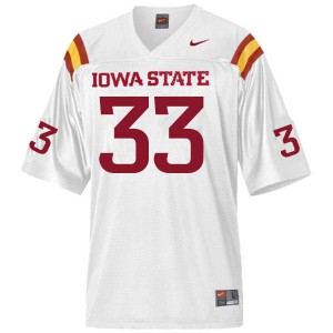 Men Iowa State University #33 Mason Chambers White Stitched Jerseys 700406-523