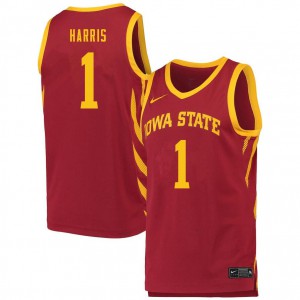 Men's ISU #1 Tyler Harris Cardinal Basketball Jerseys 397220-882