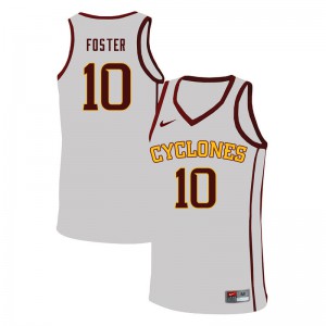 Mens Cyclones #10 Xavier Foster White Embroidery Jersey 435228-250