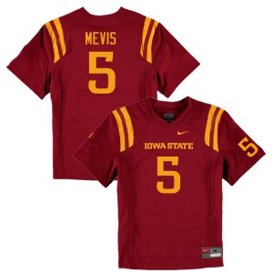 Mens Iowa State #5 Andrew Mevis Cardinal Stitched Jersey 654175-938