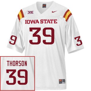 Mens ISU #39 Asle Thorson White Stitched Jerseys 102173-576