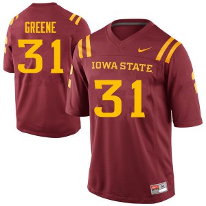 Mens Iowa State #31 Conner Greene Cardinal Stitched Jerseys 568318-922