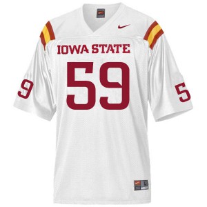 Men's Cyclones #59 Jack Hester White Embroidery Jersey 303586-882