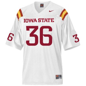 Men's Iowa State Cyclones #36 Mason Cassady White Stitched Jersey 866877-820
