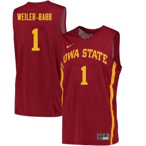 Men's ISU #1 Nick Weiler-Babb Cardinal Basketball Jerseys 648681-644