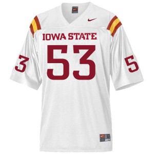 Mens Iowa State #53 Will Clapper White Official Jersey 897063-630