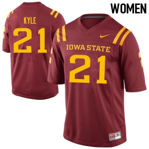 Womens Iowa State #21 Tayvonn Kyle Cardinal Alumni Jerseys 336874-720