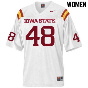 Women's Iowa State #48 Benjamin Dunkleberger White Stitched Jersey 569672-746