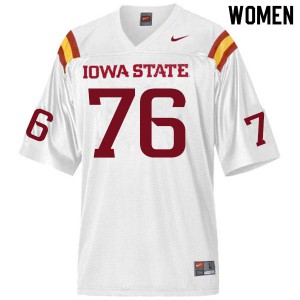 Womens Iowa State #76 Joey Ramos White Stitch Jerseys 938916-326