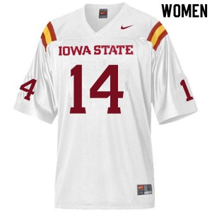 Women's ISU #14 Tory Spears White Stitch Jerseys 279507-374