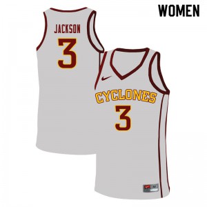Women Cyclones #3 Tre Jackson White Embroidery Jersey 336737-609