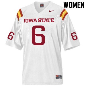 Women's Iowa State University #6 Rory Walling White High School Jerseys 482260-997
