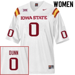 Women ISU #0 Corey Dunn White Stitched Jerseys 206626-837