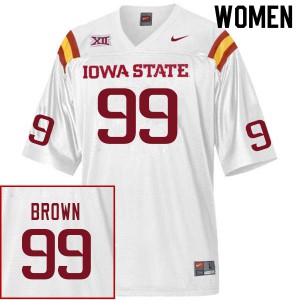 Womens Cyclones #99 Howard Brown White Official Jerseys 418752-117