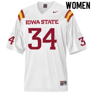 Womens Iowa State University #34 Blaze Doxzon White Stitch Jersey 818968-539