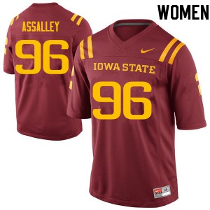 Women's Iowa State #96 Connor Assalley Cardinal College Jersey 937832-368