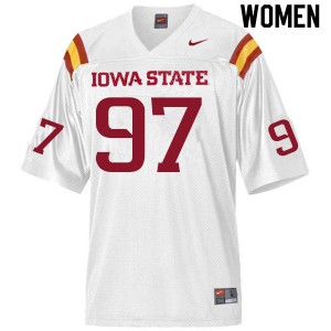 Women Iowa State #97 Drake Nettles White Stitch Jerseys 307488-507