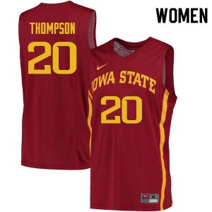 Women's Cyclones #20 Gary Thompson Cardinal Embroidery Jersey 402260-874