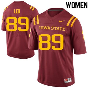 Womens Iowa State #89 Matt Leo Cardinal College Jerseys 359503-338