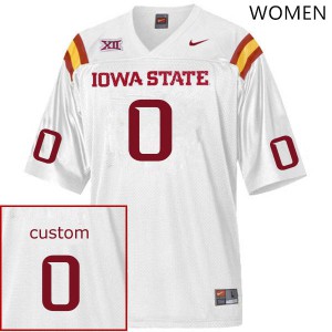 Womens ISU #00 Custom White Player Jerseys 817616-459