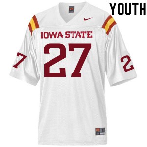 Youth ISU #27 Amechie Walker White Official Jersey 311720-577