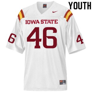 Youth Iowa State University #46 Answer Gaye White Embroidery Jerseys 707326-363