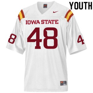 Youth Cyclones #48 Benjamin Dunkleberger White Stitched Jersey 327573-573