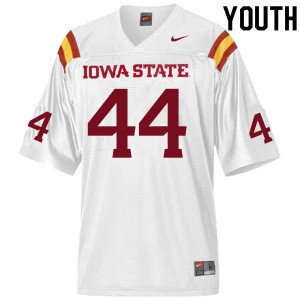 Youth Iowa State #44 Bobby McMillen III White Embroidery Jerseys 537699-472