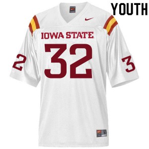 Youth Iowa State University #32 Gerry Vaughn White Embroidery Jersey 418158-207