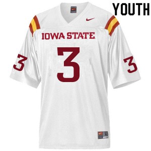 Youth Cyclones #3 JaQuan Bailey White Stitched Jersey 359375-816