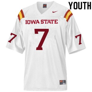 Youth Iowa State Cyclones #7 La'Michael Pettway White Official Jerseys 871381-642