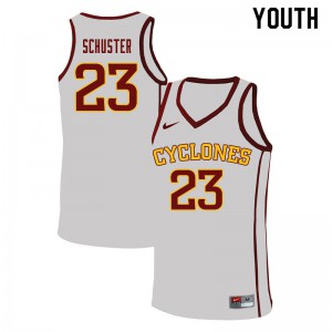 Youth Cyclones #23 Nate Schuster White College Jersey 220310-545