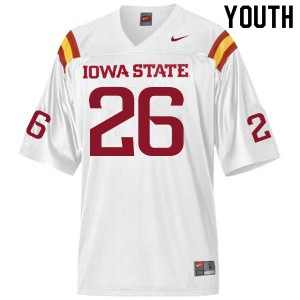 Youth Iowa State Cyclones #26 Anthony Johnson Jr. White Stitch Jerseys 725335-719