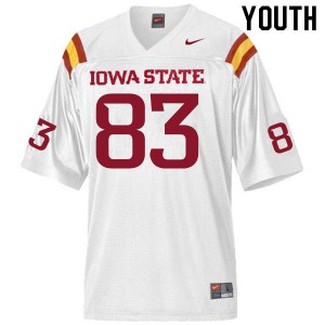 Youth Cyclones #83 DeShawn Hanika White Embroidery Jerseys 468718-247