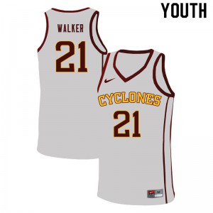 Youth Iowa State #21 Jaden Walker White NCAA Jerseys 258931-373