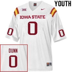 Youth Iowa State University #0 Corey Dunn White Player Jerseys 560847-705