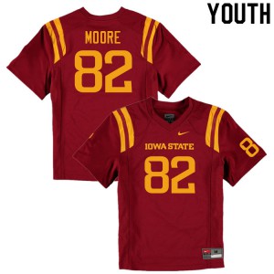 Youth ISU #82 Tyler Moore Cardinal Stitch Jerseys 625728-602