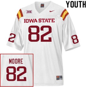 Youth ISU #82 Tyler Moore White Stitch Jersey 400808-627