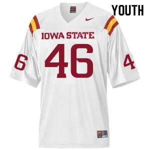 Youth Iowa State University #46 Andrew Ernstmeyer White Official Jersey 909430-214