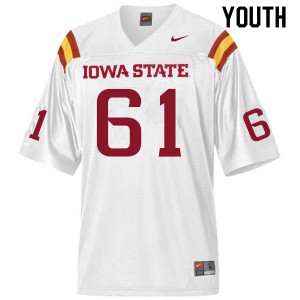 Youth Iowa State University #61 Evan Kilstrom White NCAA Jerseys 655930-503