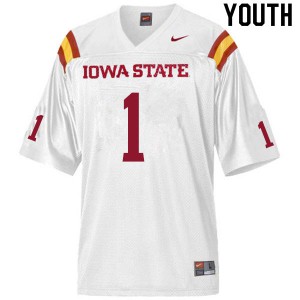 Youth Iowa State Cyclones #1 Isheem Young White College Jersey 732793-779