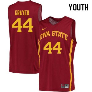 Youth Iowa State University #44 Jeff Grayer Cardinal University Jerseys 843860-510
