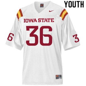 Youth Iowa State #36 Mason Cassady White Stitch Jerseys 592800-278