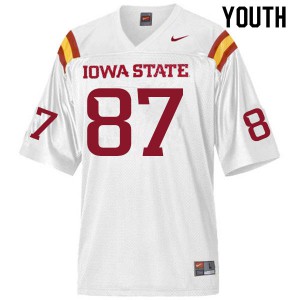 Youth Iowa State #87 Ryan Pritchard White Official Jersey 157520-466