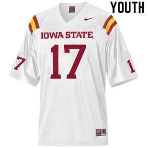 Youth Iowa State #17 Shane Starcevich White Official Jerseys 299012-693
